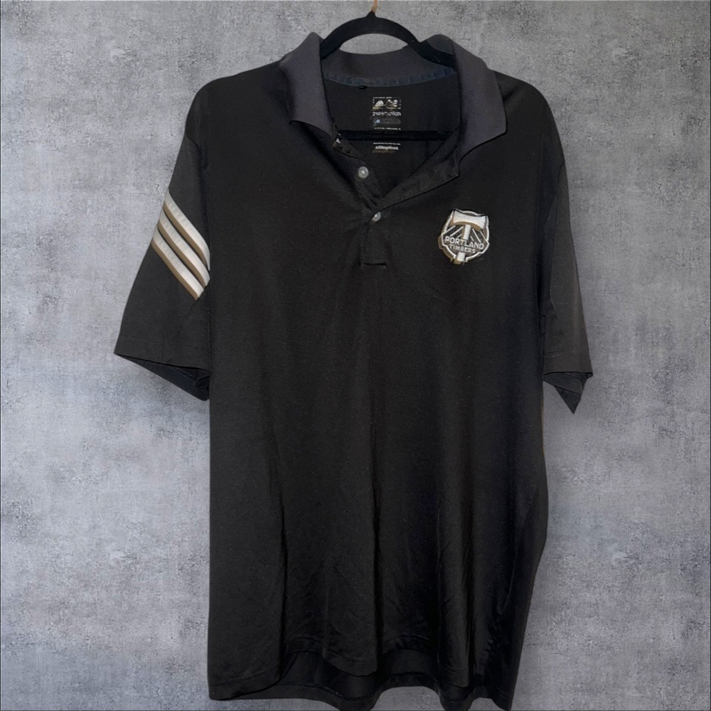 Adidas Black Portland Timbers Polo size LG